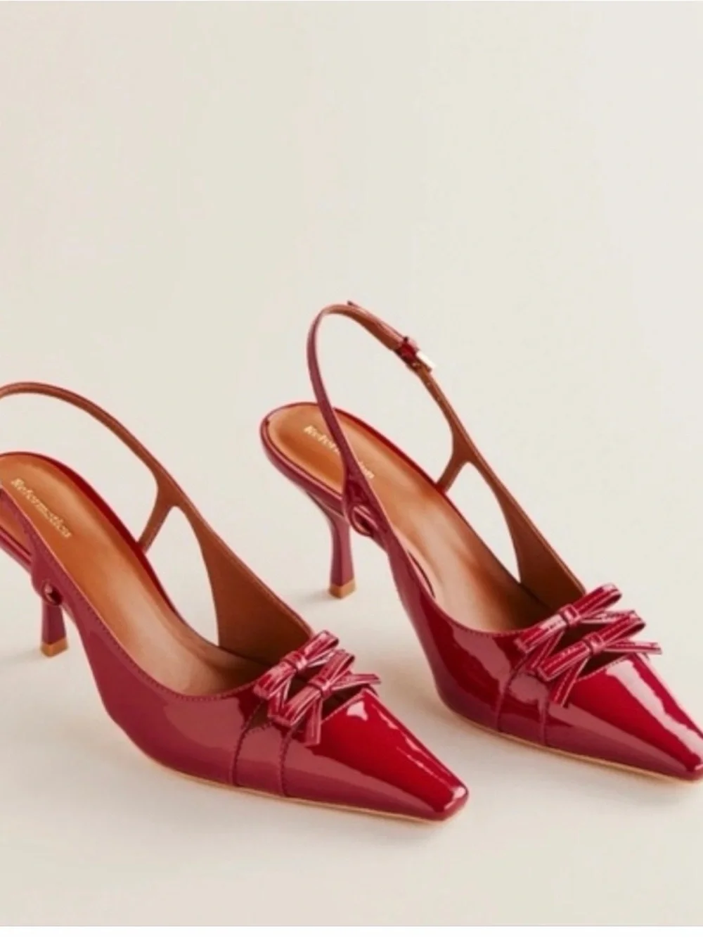 Reformation Red Noreen Slingback Pump heels